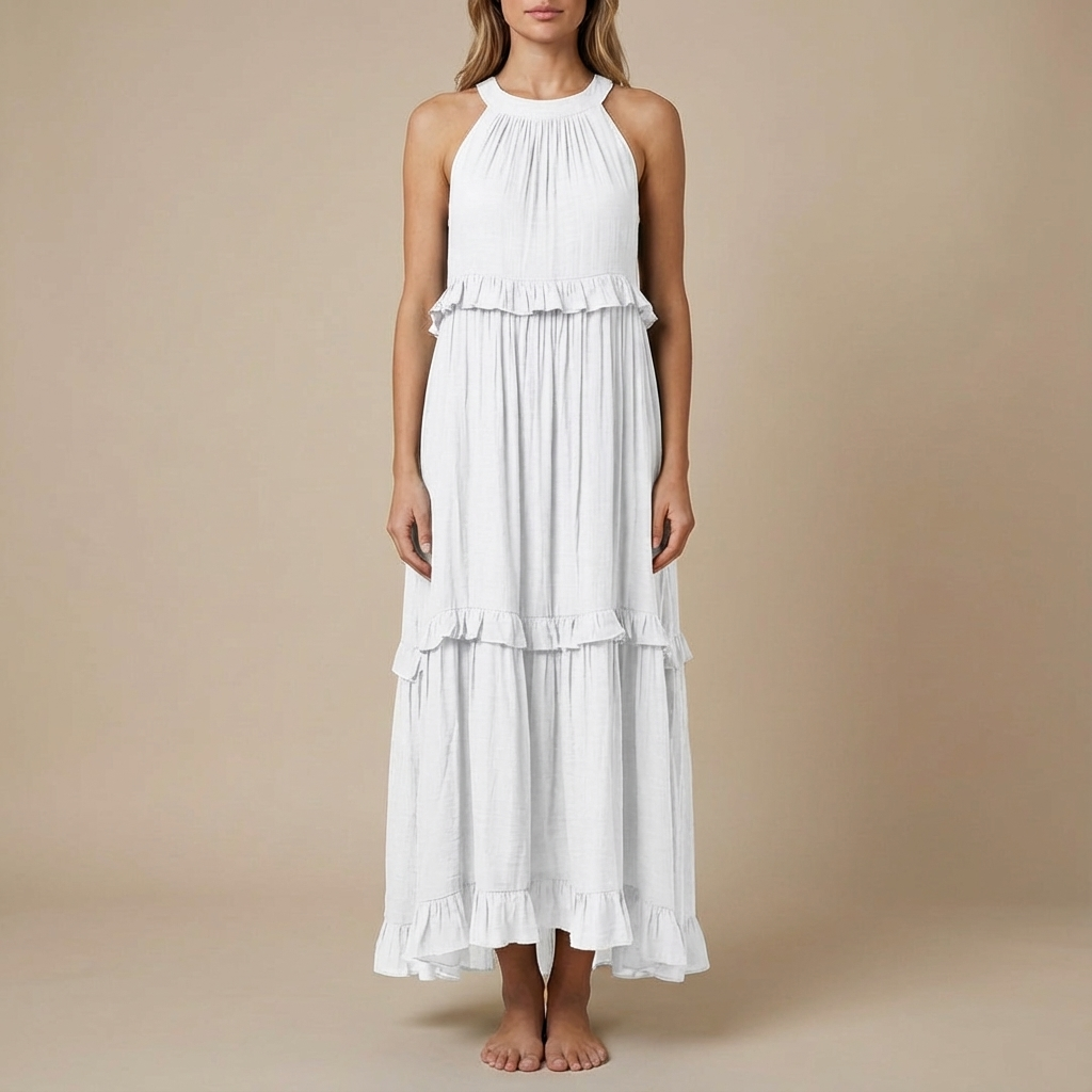 Damska Letnia Ślubna Sukienka Gościa | Maxi