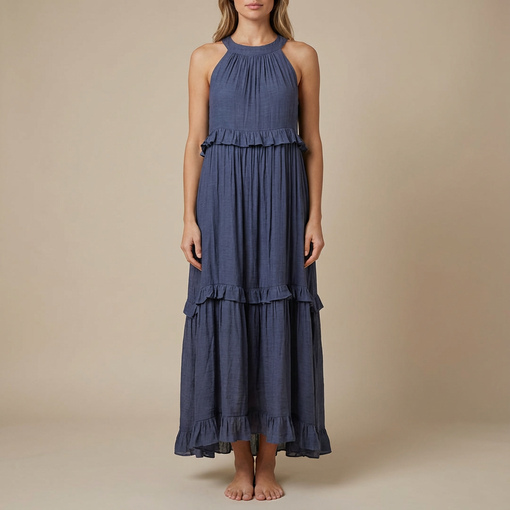 Damska Letnia Ślubna Sukienka Gościa | Maxi