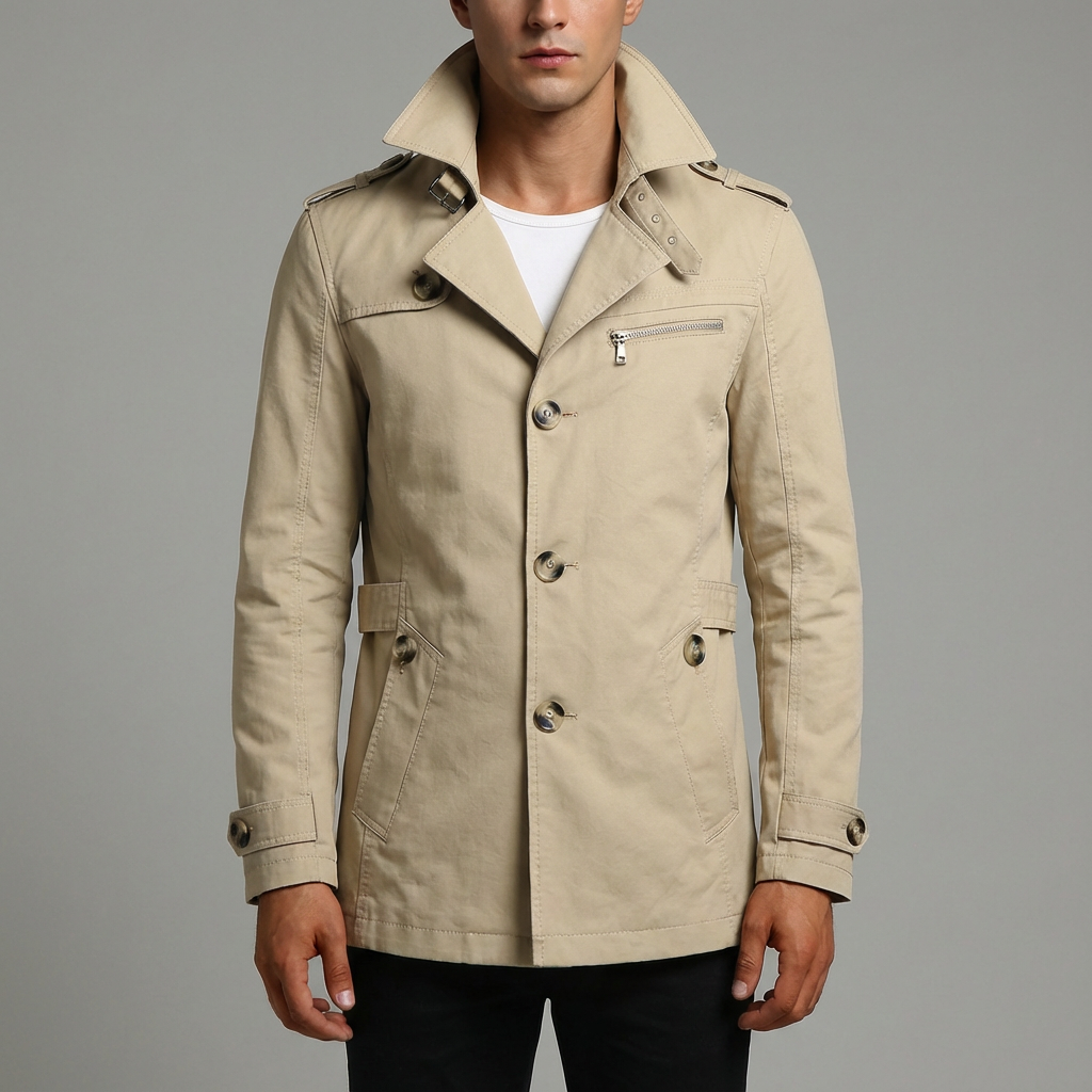 Męski Zimowy Płaszcz | Trencz