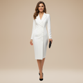 Damska Długi Rękaw Blazer Sukienka | Midi