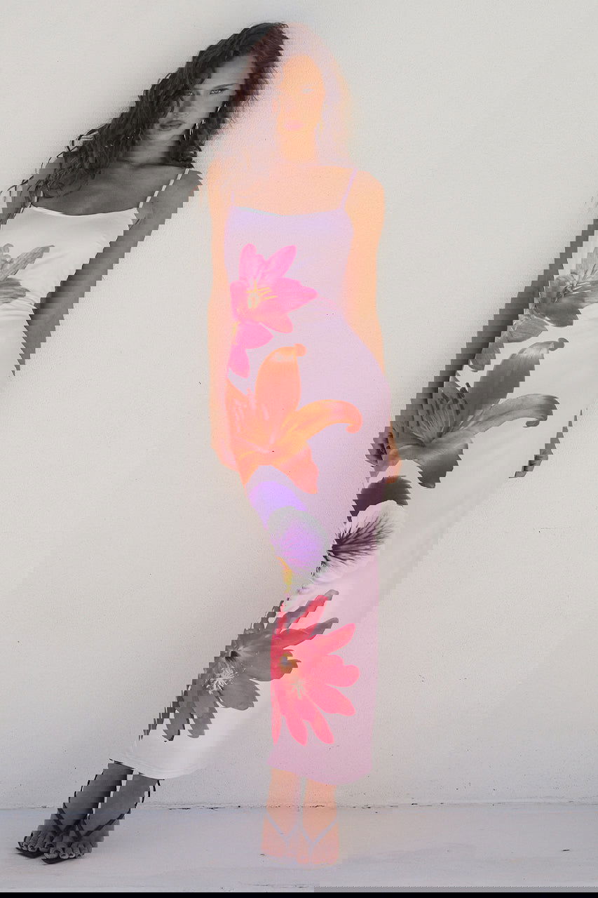 Damska Letnia Sukienka w Kwiaty | Maxi