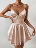 Damska Wieczorowa Sukienka Plisowana | Mini