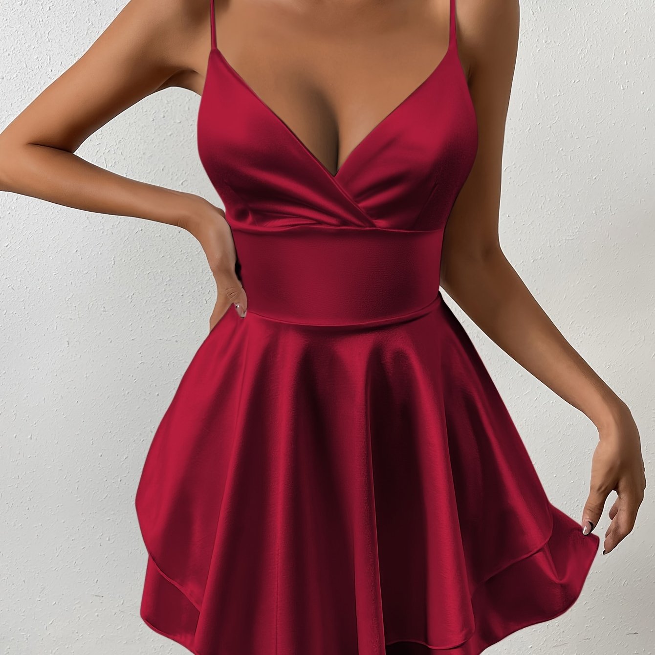 Damska Wieczorowa Sukienka Plisowana | Mini