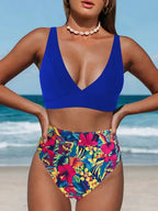Damskie Bikini z Wysokim Stanem | Kolorowy