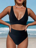 Damskie Bikini z Wysokim Stanem | Kolorowy