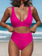 Damskie Bikini z Wysokim Stanem | Kolorowy