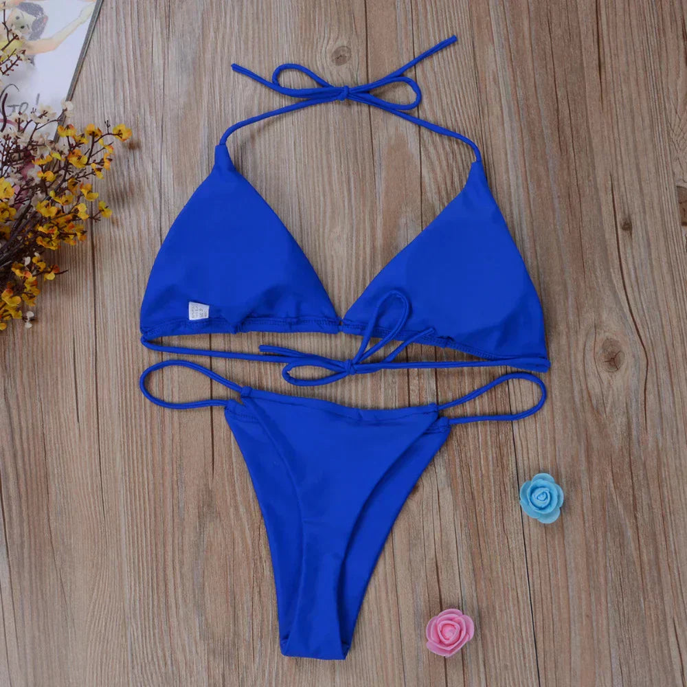 Damskie Seksywne Bikini O Wysokim Pasie | Letnie