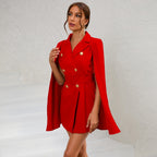 Damskie Wieczorowe Blazer Suknia | Mini