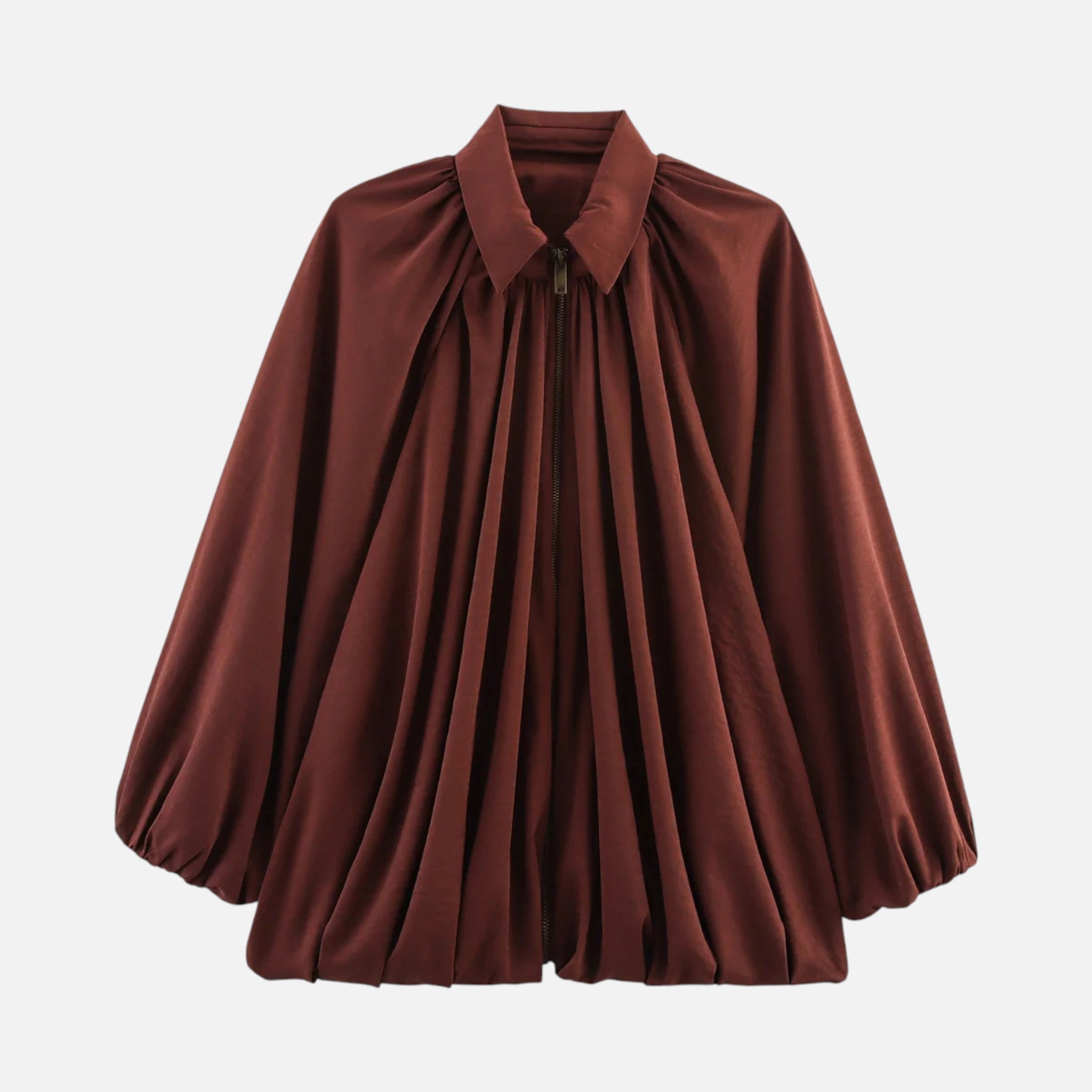 Damskie Fałdowana Lapel Bluzka | Kołnierz