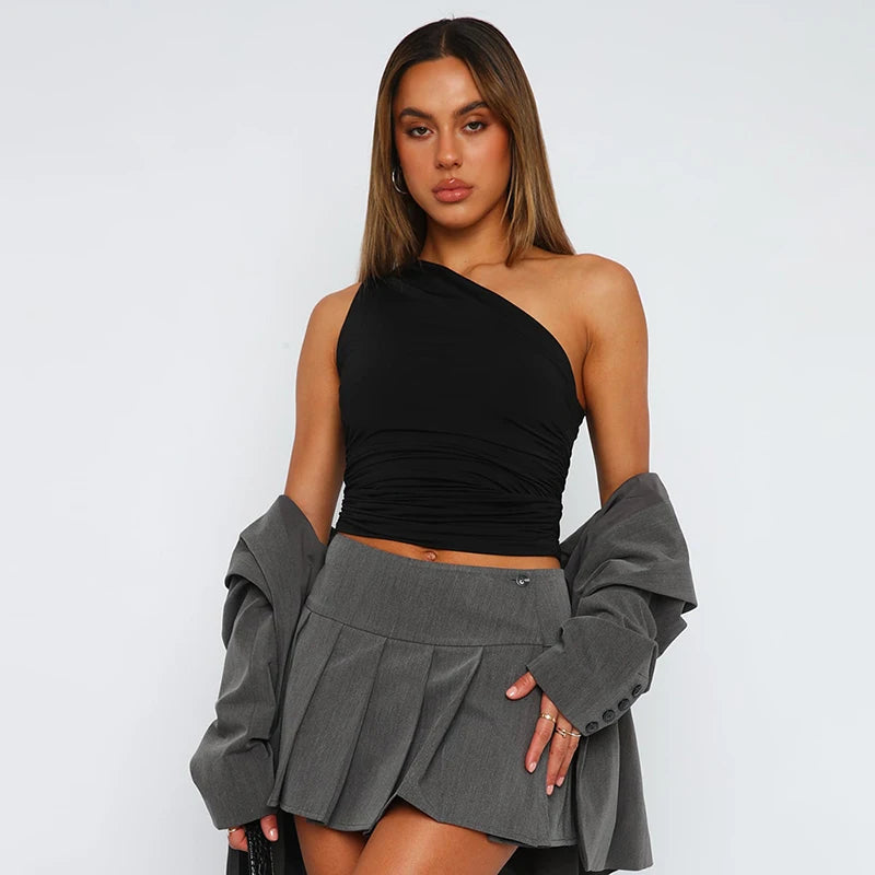 Damskie Asymetryczne Halter Top | Impreza