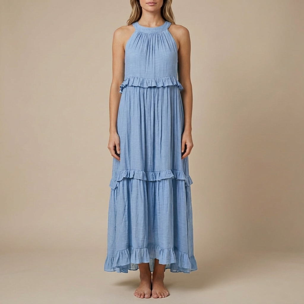 Damska Letnia Ślubna Sukienka Gościa | Maxi