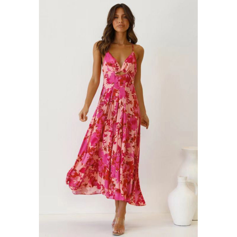 Damska Letnia Sukienka w Kwiaty | Maxi