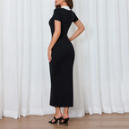 Damskie Formalna Koszulowa Suknia | Midi