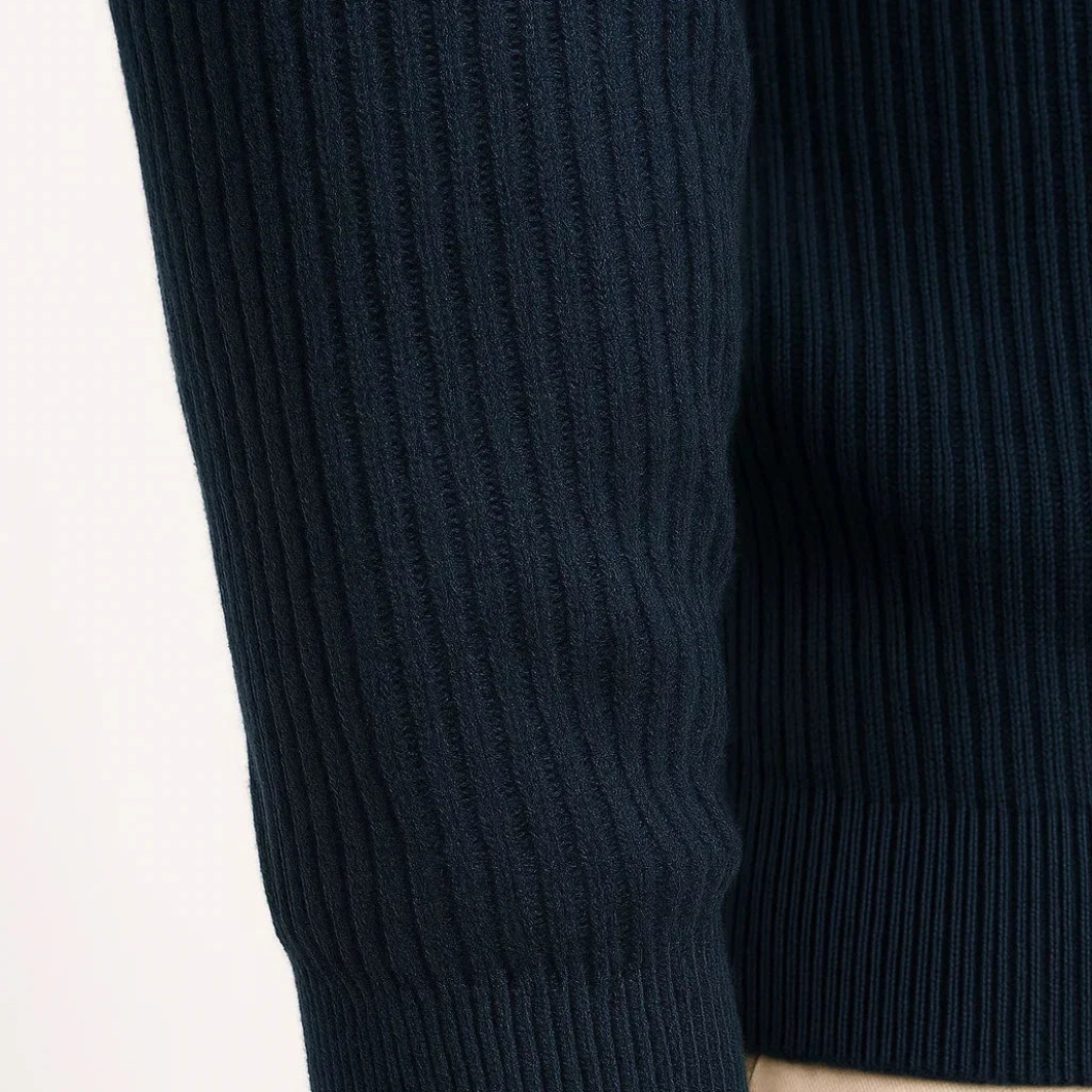 Męski Dzianinowy Sweter | Rozpinany Połowy