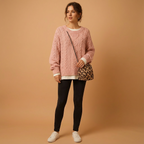 Damska Dzianinowy Sweter | Oversizowy