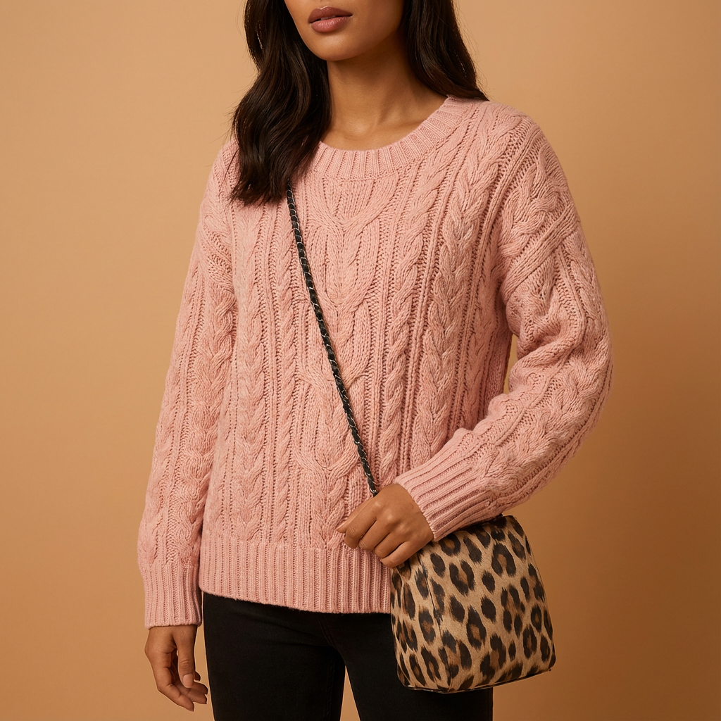 Damska Dzianinowy Sweter | Oversizowy