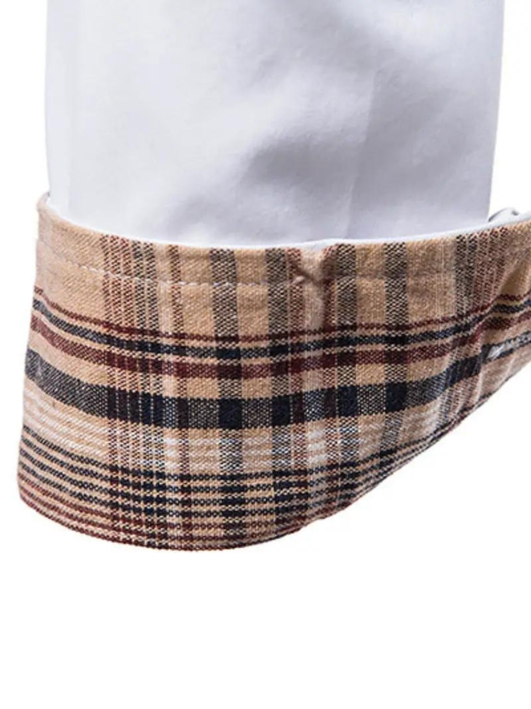 Męska Długi Rękaw Koszula | Rewers