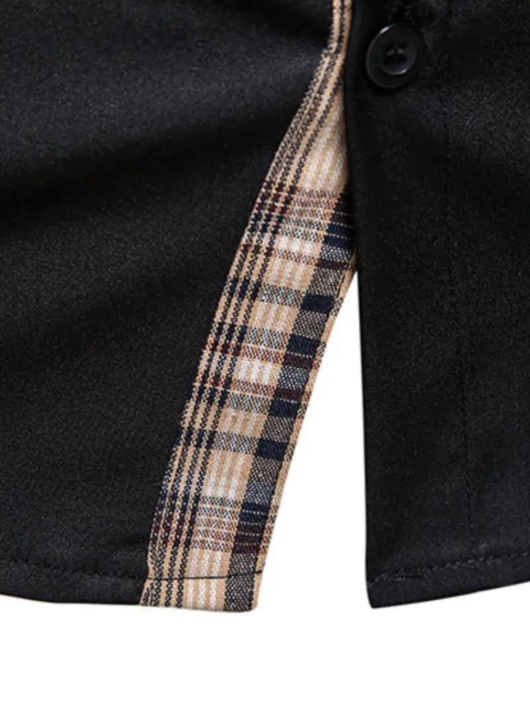 Męska Długi Rękaw Koszula | Rewers