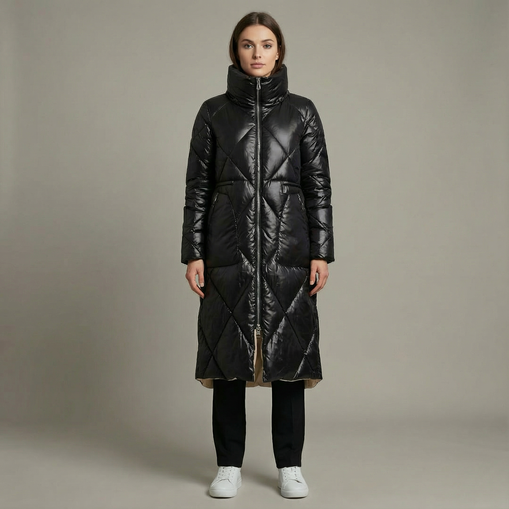 Damska Zimowy Płaszcz | Długi