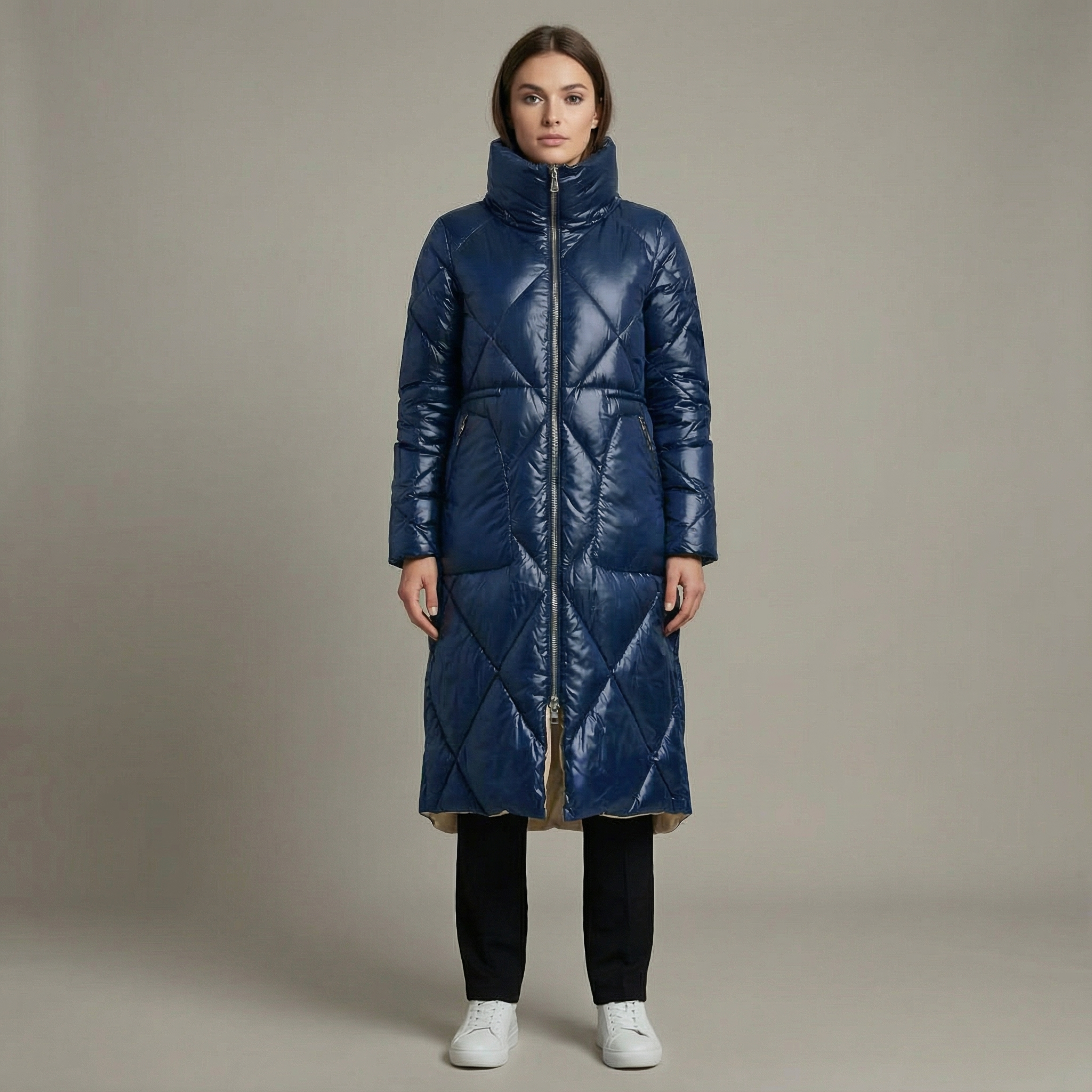 Damska Zimowy Płaszcz | Długi