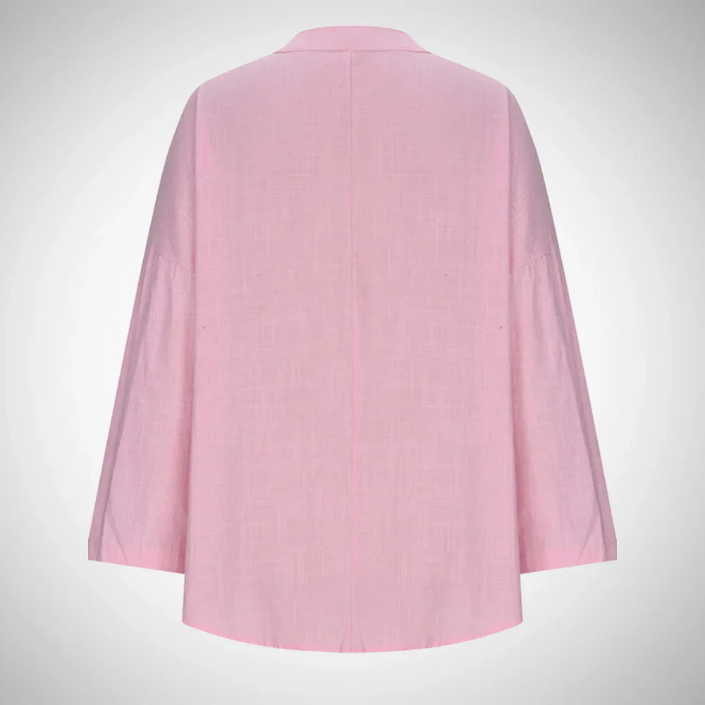 Damska Bluzka Z Dekoltem W Serek | Luźny Krój