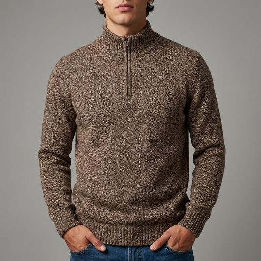 Męski Pracy Sweter | Zamek Pod Szyją