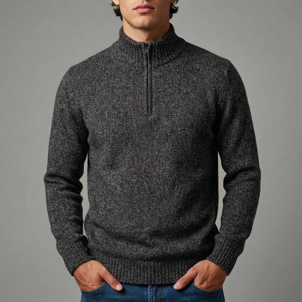 Męski Pracy Sweter | Zamek Pod Szyją