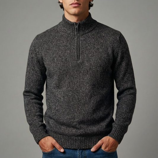 Męski Pracy Sweter | Zamek Pod Szyją