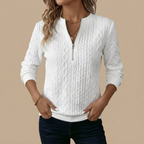 Damska Dzianinowy Sweter | Rozpinany
