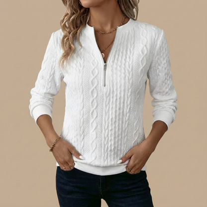 Damski Dzianinowy Sweter | Rozpinany