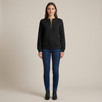 Damska Dzianinowy Sweter | Rozpinany