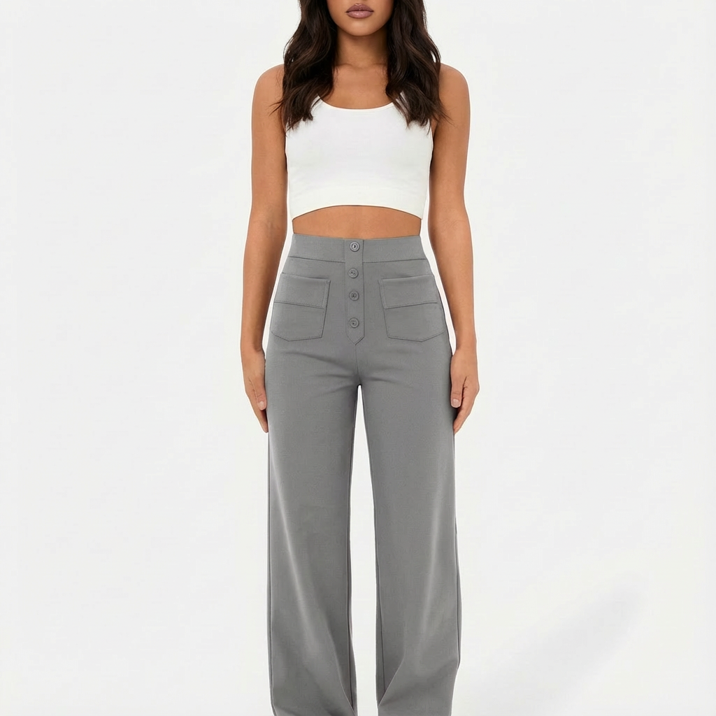 Damska Robocze Spodnie | Wysoko Osadzone