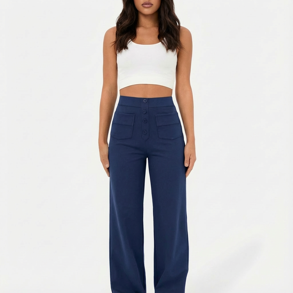 Damska Robocze Spodnie | Wysoko Osadzone