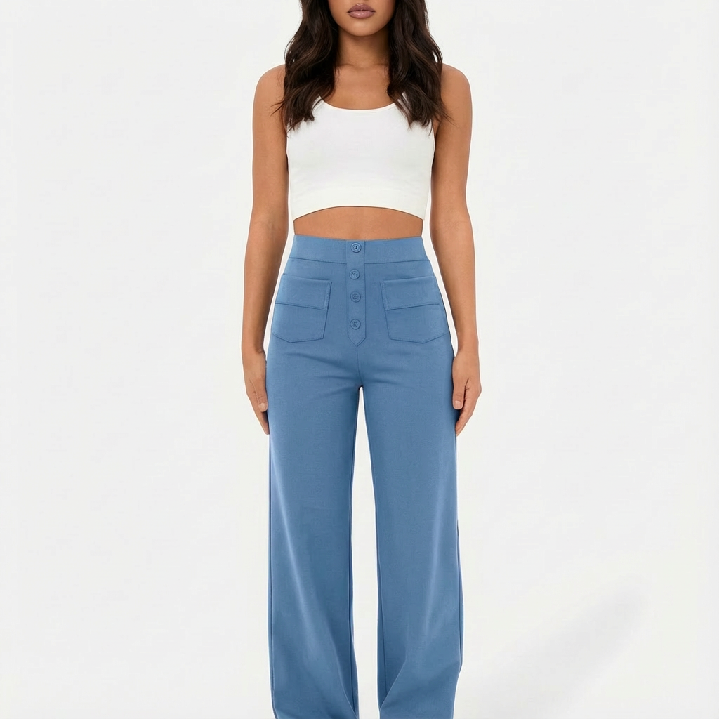 Damska Robocze Spodnie | Wysoko Osadzone