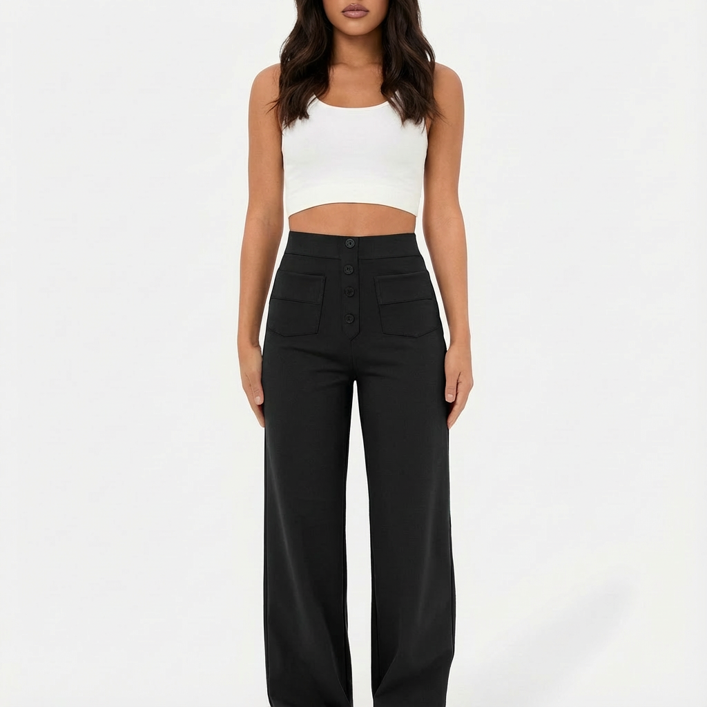 Damska Robocze Spodnie | Wysoko Osadzone