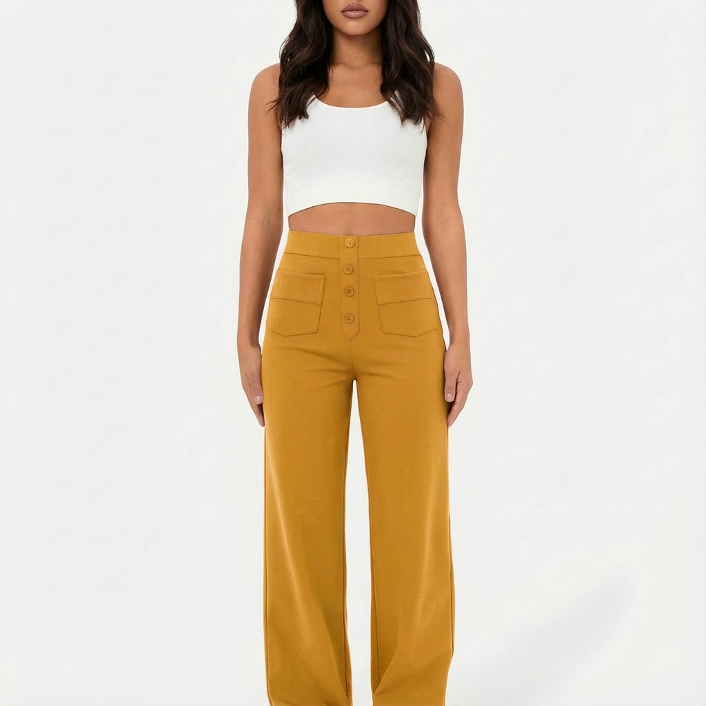 Damska Robocze Spodnie | Wysoko Osadzone