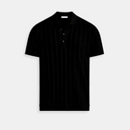 Męska Pasiaste Koszulka Polo Casual | Dzianinowa