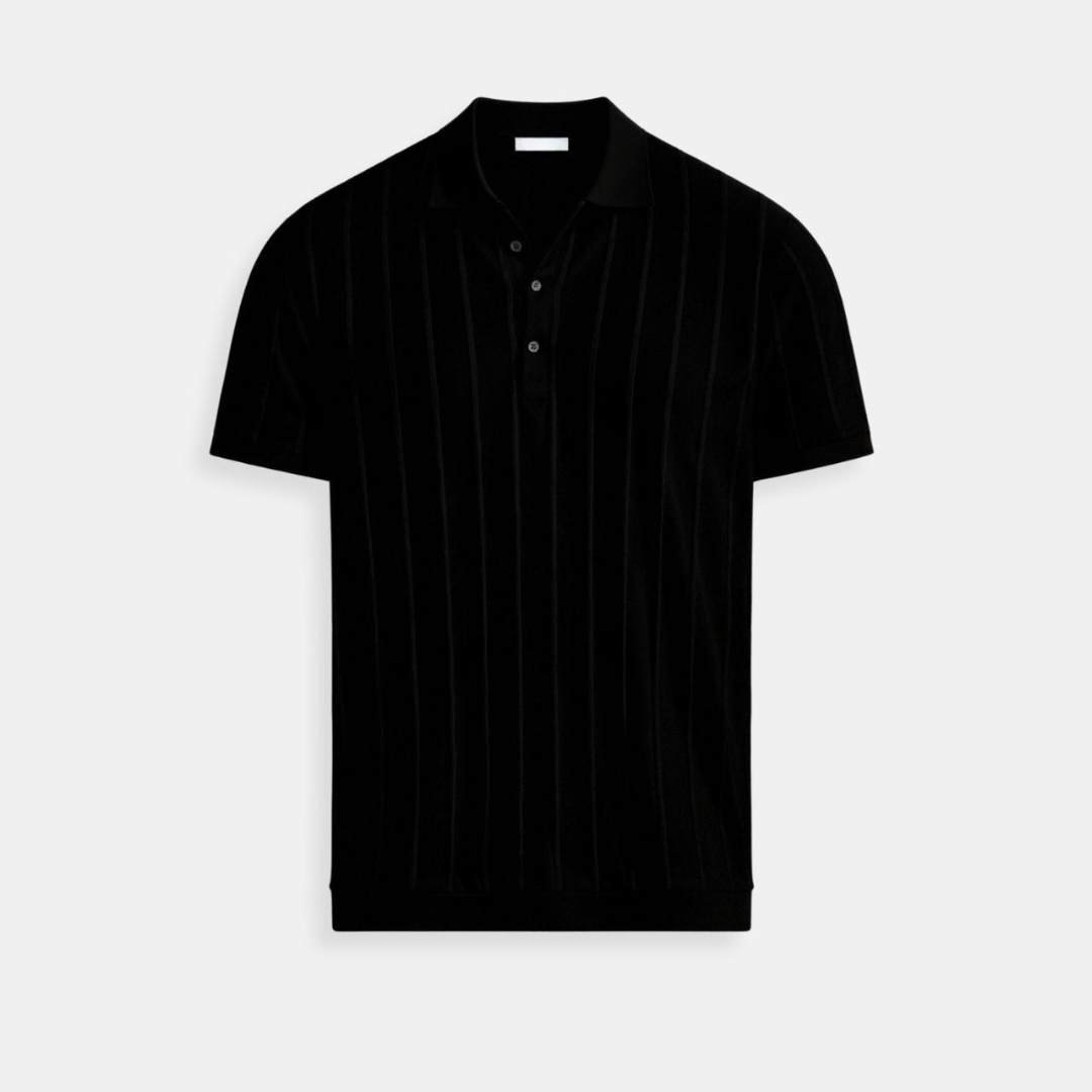 Męska Pasiaste Koszulka Polo Casual | Dzianinowa