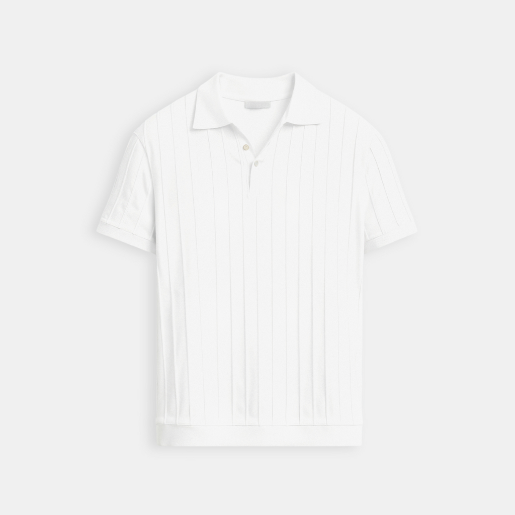 Męska Pasiaste Koszulka Polo Casual | Dzianinowa