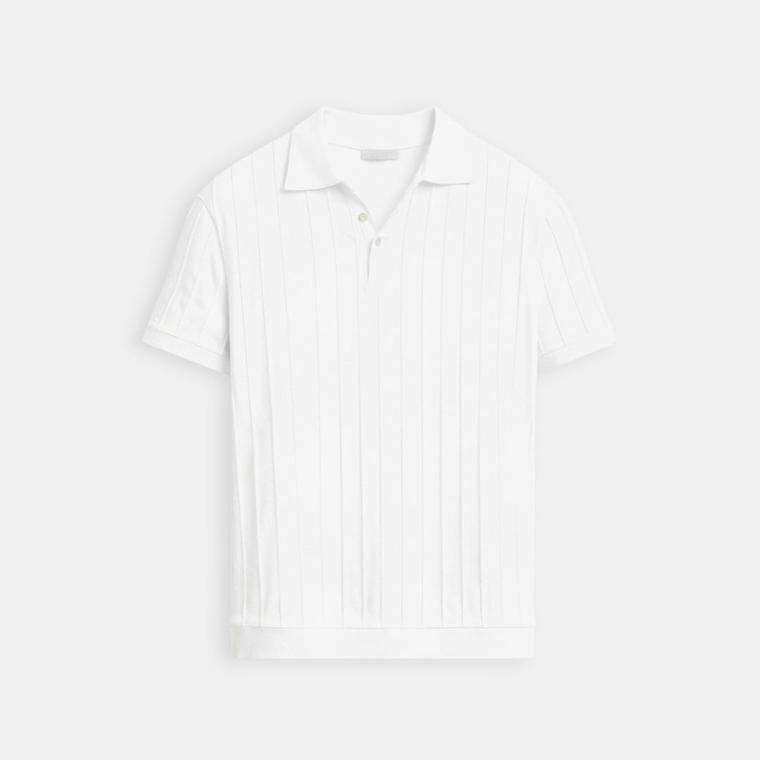 Męska Pasiaste Koszulka Polo Casual | Dzianinowa