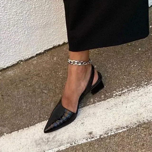 Damskie Szpiczaste Czółenka | Slingback