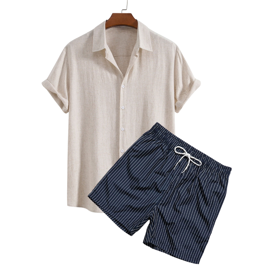 Męski Koszula & Odzież Kąpielowa Zestaw | Dwuczęściowy