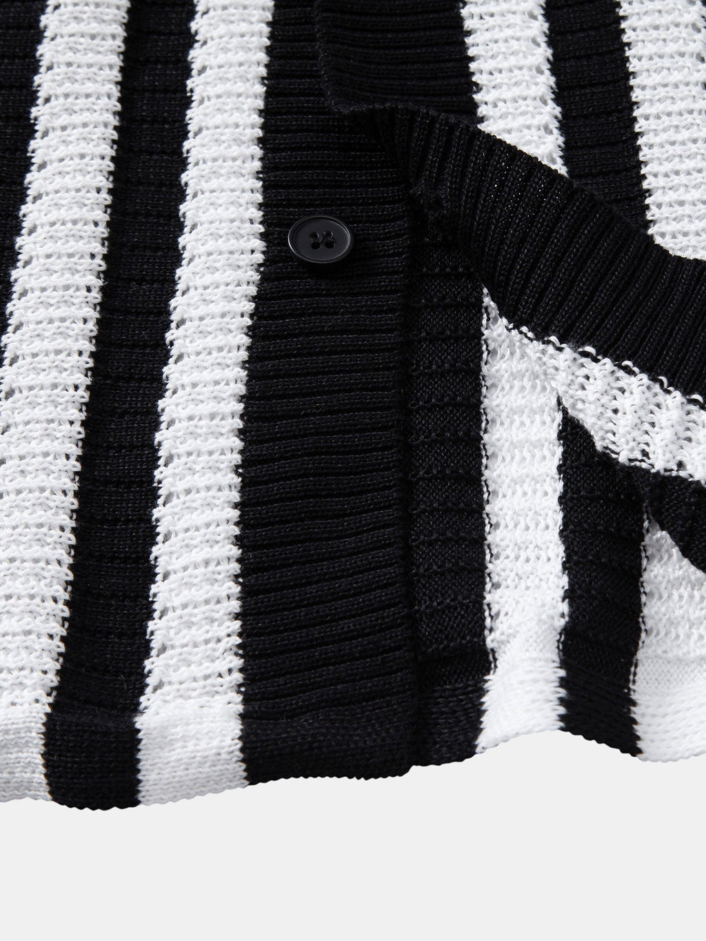 Męski Komplet Koszula Szydełkowa W Paski & Spodnie | Komplet