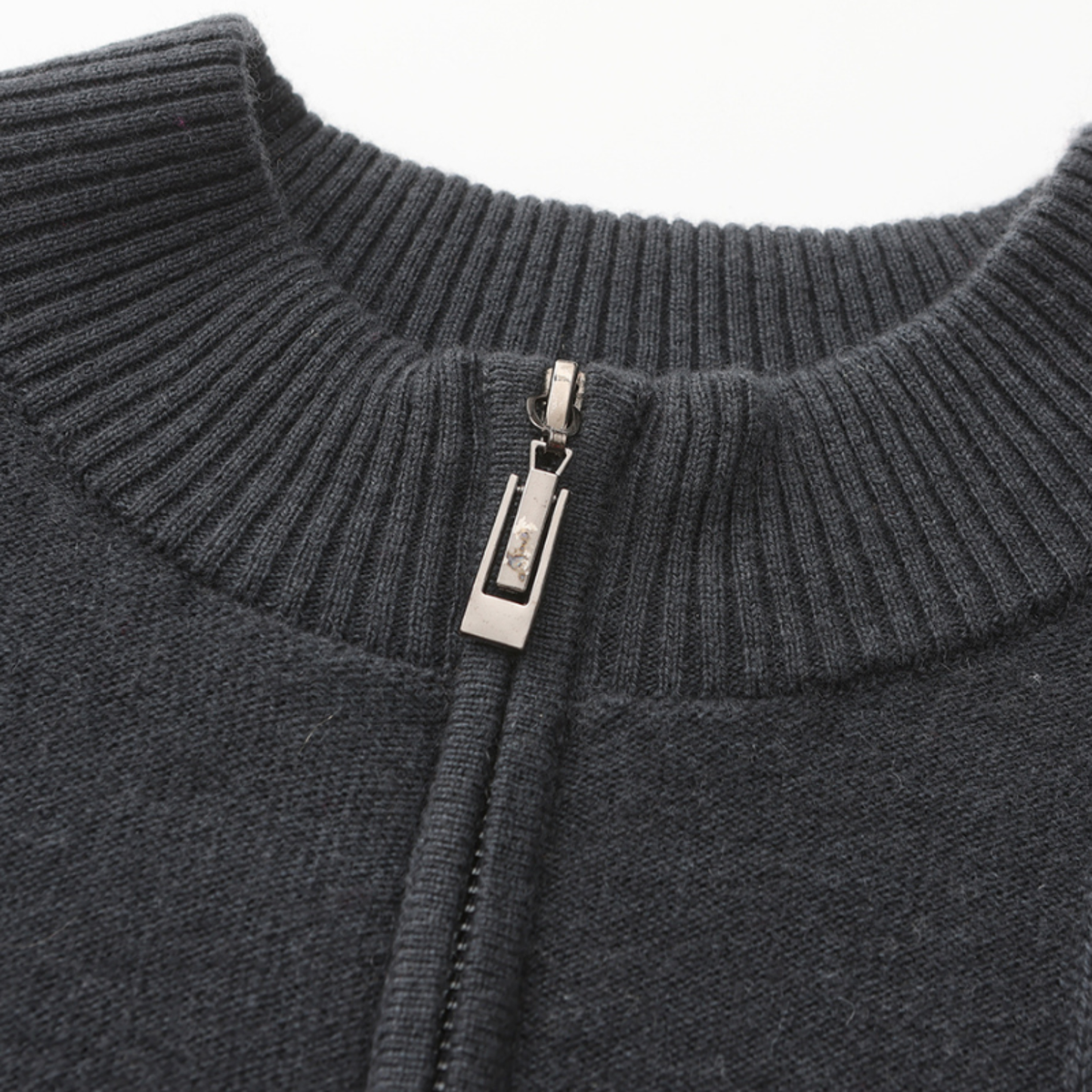 Męski Sweter Dzianinowy | Zamek Pod Szyją