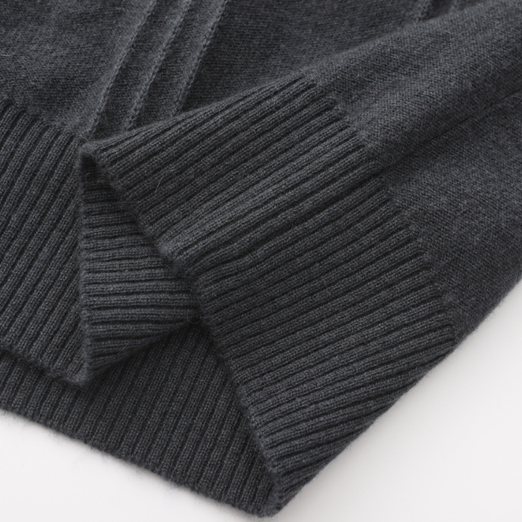 Męski Sweter Dzianinowy | Zamek Pod Szyją