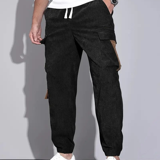 Męski Spodnie Cargo | Szeroka Nogawka