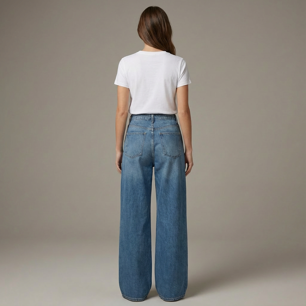 Damska Dżinsy Szeroka Nogawka | Osadzon