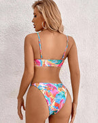 Damskie Kwiatowe Bikini | Tropikalny Wzór