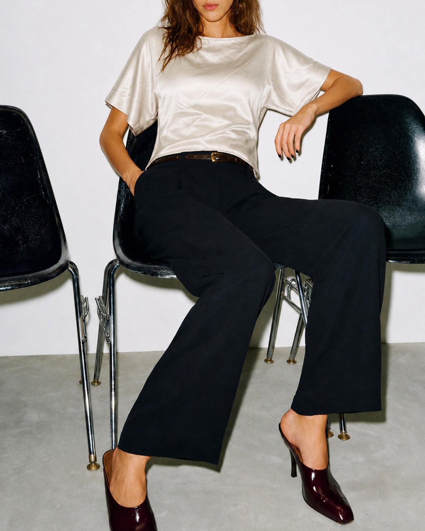 Damski Top z Dekoltem Łódką | Krótki Rękaw