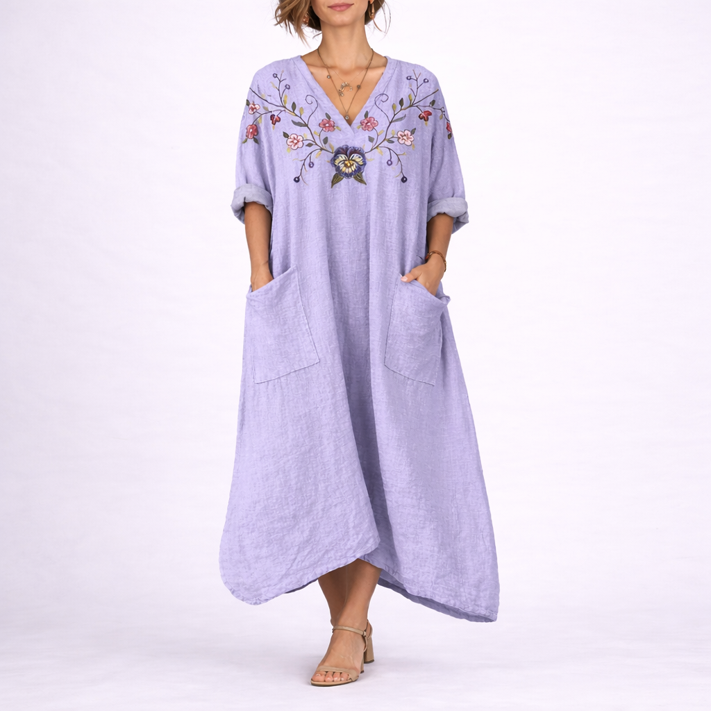 Damska Sukienka Boho Kaftan | Midi